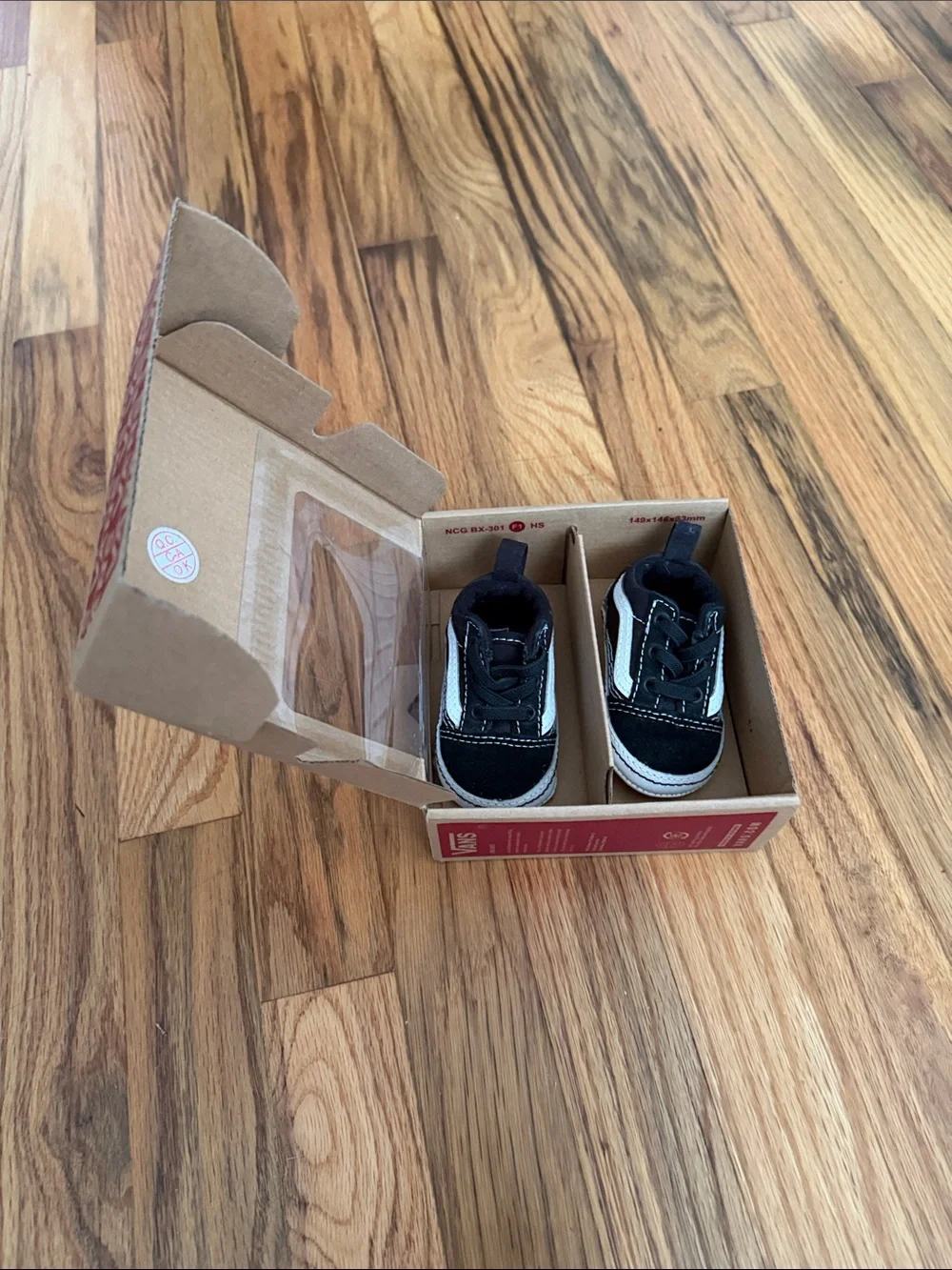 Vans Black and White Baby Walker Skate Shoes